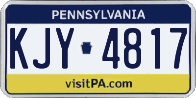 PA license plate KJY4817