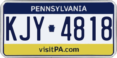 PA license plate KJY4818