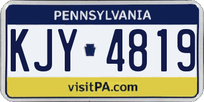 PA license plate KJY4819