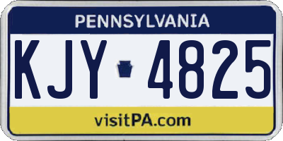 PA license plate KJY4825