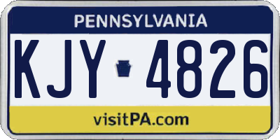 PA license plate KJY4826