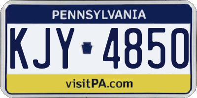 PA license plate KJY4850