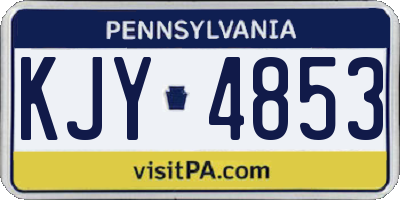 PA license plate KJY4853