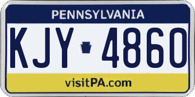 PA license plate KJY4860