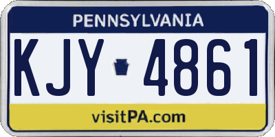 PA license plate KJY4861