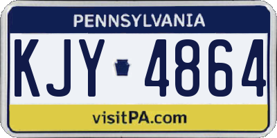 PA license plate KJY4864