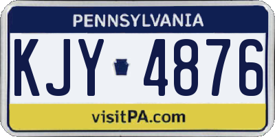 PA license plate KJY4876
