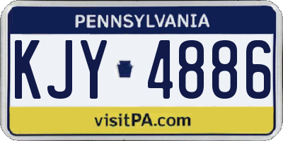 PA license plate KJY4886