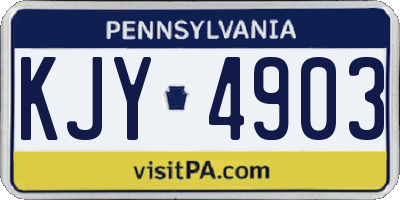 PA license plate KJY4903
