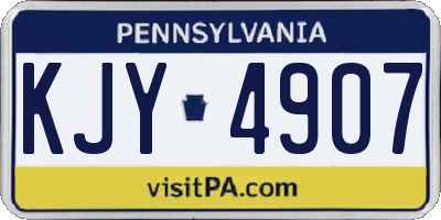PA license plate KJY4907