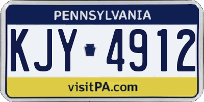 PA license plate KJY4912