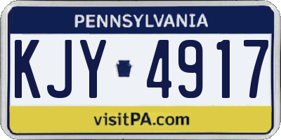 PA license plate KJY4917