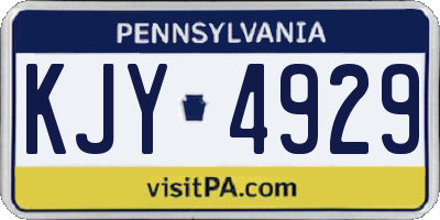 PA license plate KJY4929