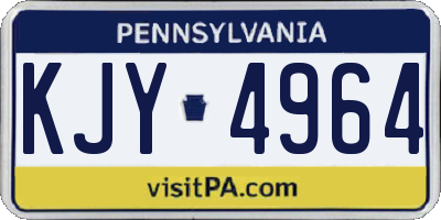 PA license plate KJY4964