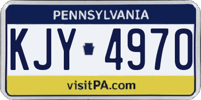 PA license plate KJY4970