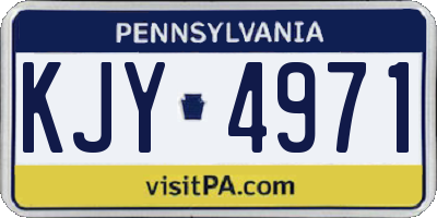 PA license plate KJY4971