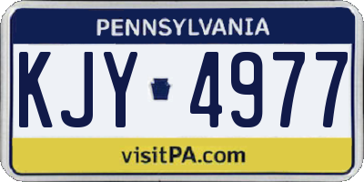 PA license plate KJY4977