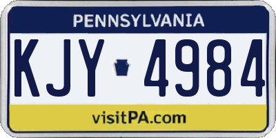 PA license plate KJY4984