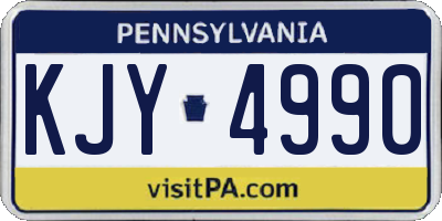 PA license plate KJY4990