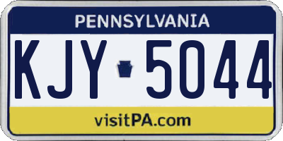 PA license plate KJY5044