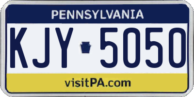 PA license plate KJY5050