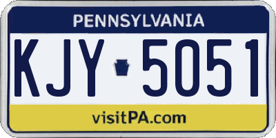 PA license plate KJY5051