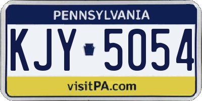 PA license plate KJY5054