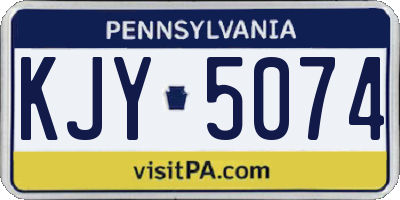 PA license plate KJY5074