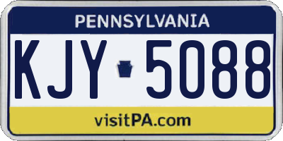 PA license plate KJY5088