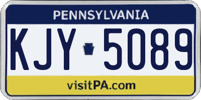 PA license plate KJY5089