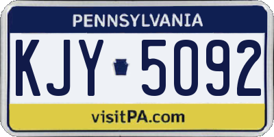 PA license plate KJY5092