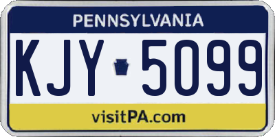 PA license plate KJY5099