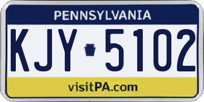 PA license plate KJY5102
