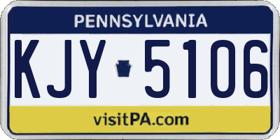 PA license plate KJY5106