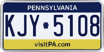 PA license plate KJY5108