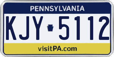 PA license plate KJY5112