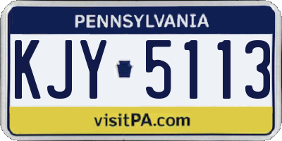 PA license plate KJY5113