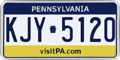 PA license plate KJY5120
