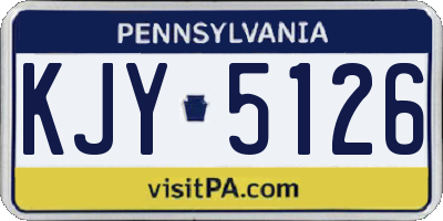 PA license plate KJY5126