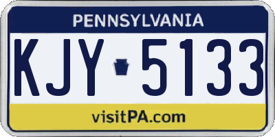 PA license plate KJY5133