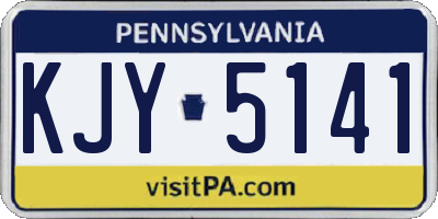 PA license plate KJY5141