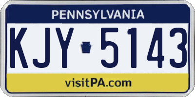PA license plate KJY5143