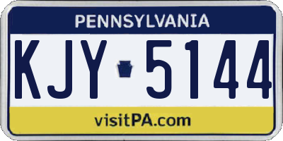 PA license plate KJY5144