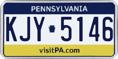 PA license plate KJY5146