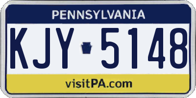 PA license plate KJY5148