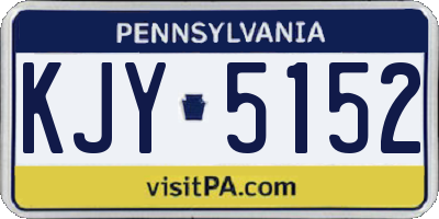 PA license plate KJY5152