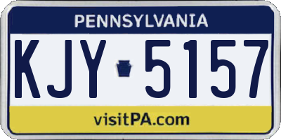 PA license plate KJY5157
