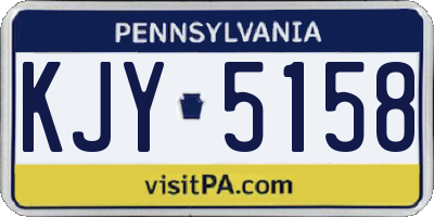 PA license plate KJY5158