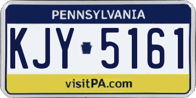 PA license plate KJY5161