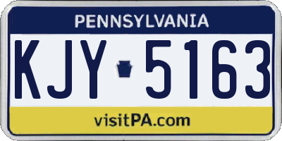 PA license plate KJY5163